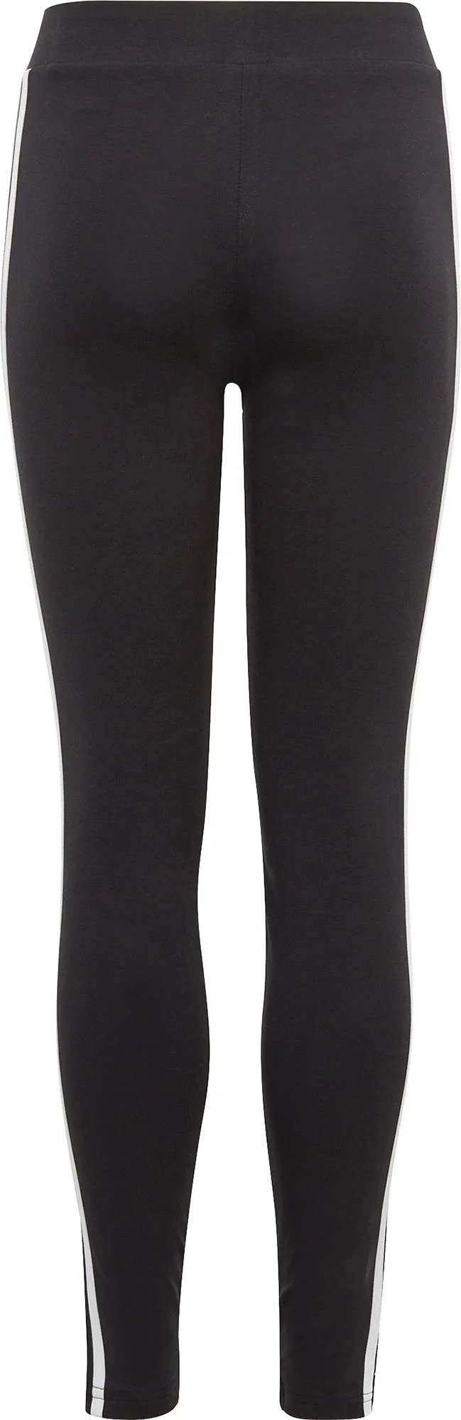 adidas Essentials 3 Stripes Junior Cotton Long Tights  - Black