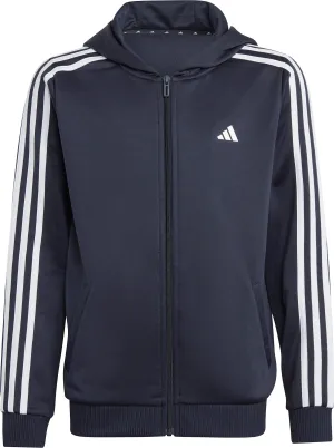 adidas Essentials AeroReady 3 Stripes Junior Training Track Jacket - Blue
