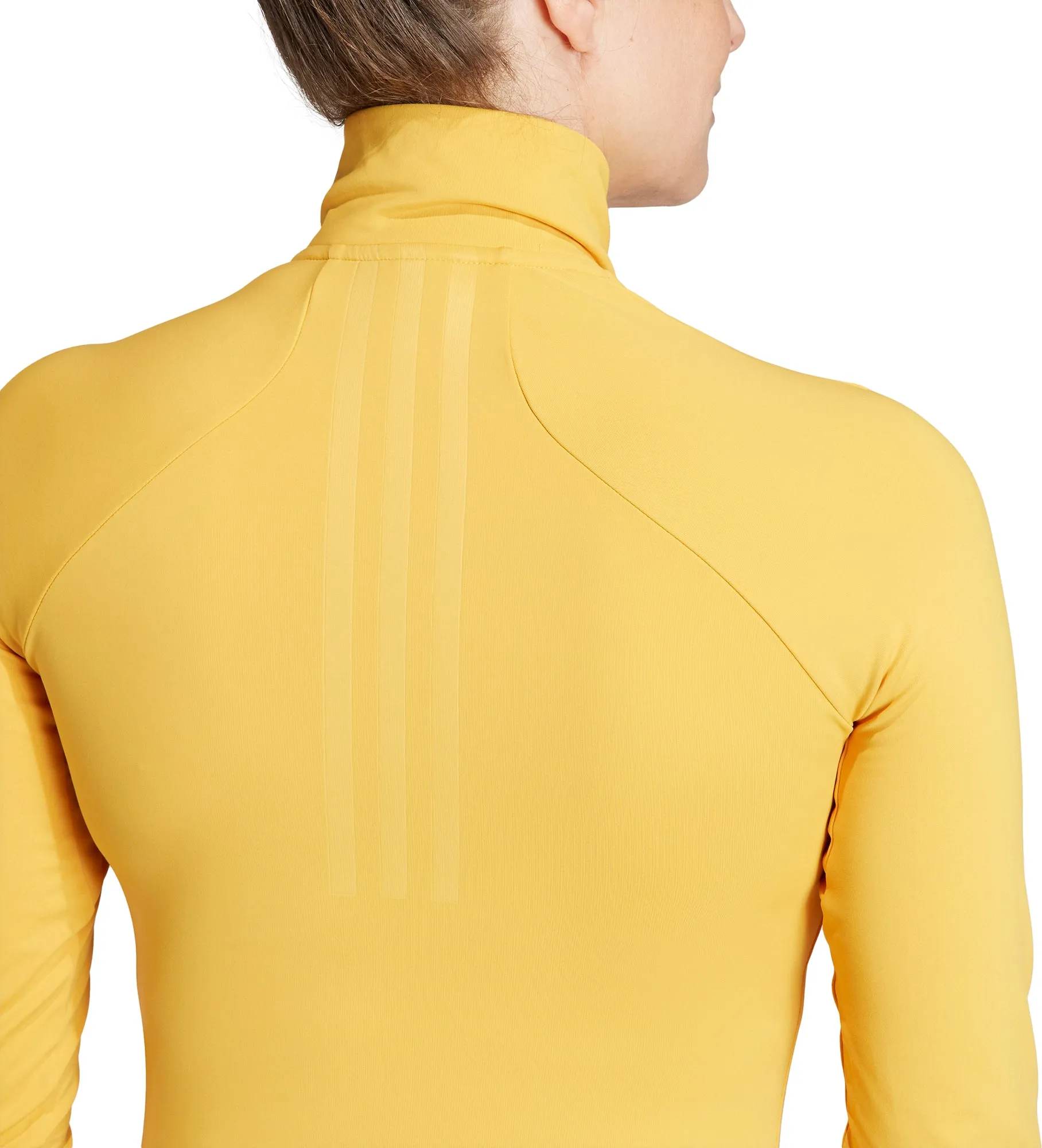 adidas Tech-Fit COLD.RDY Half Zip Long Sleeve Womens Running Top - Yellow