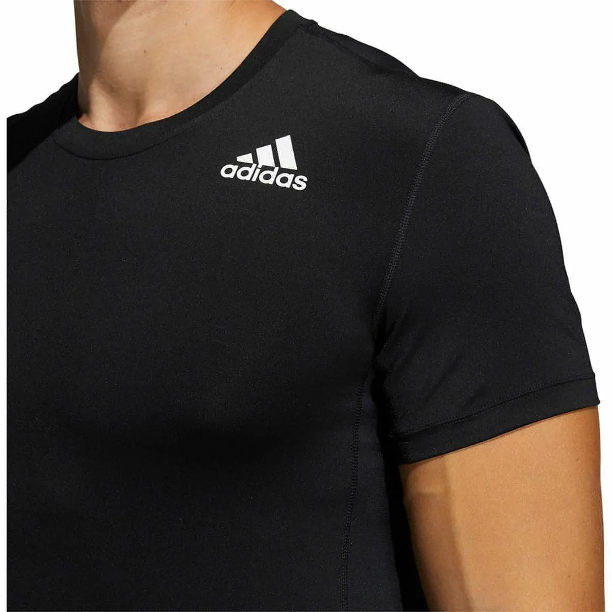 adidas Tech Fit Short Sleeve Mens Training Top - Black