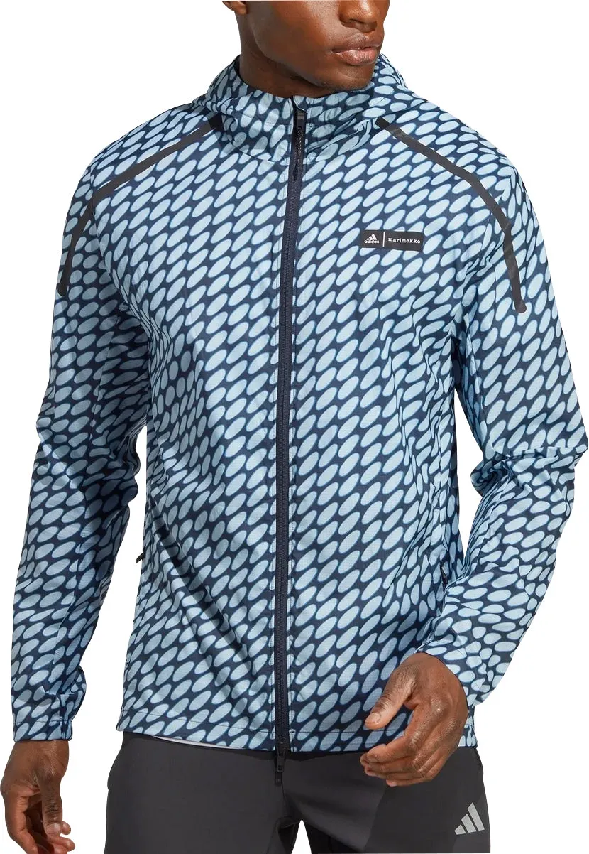 adidas X Marimekko Marathon Mens Running Jacket - Blue