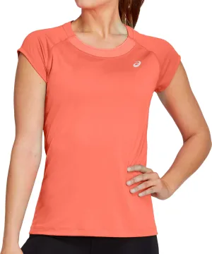 Asics Cap Short Sleeve Womens Running Top - Orange