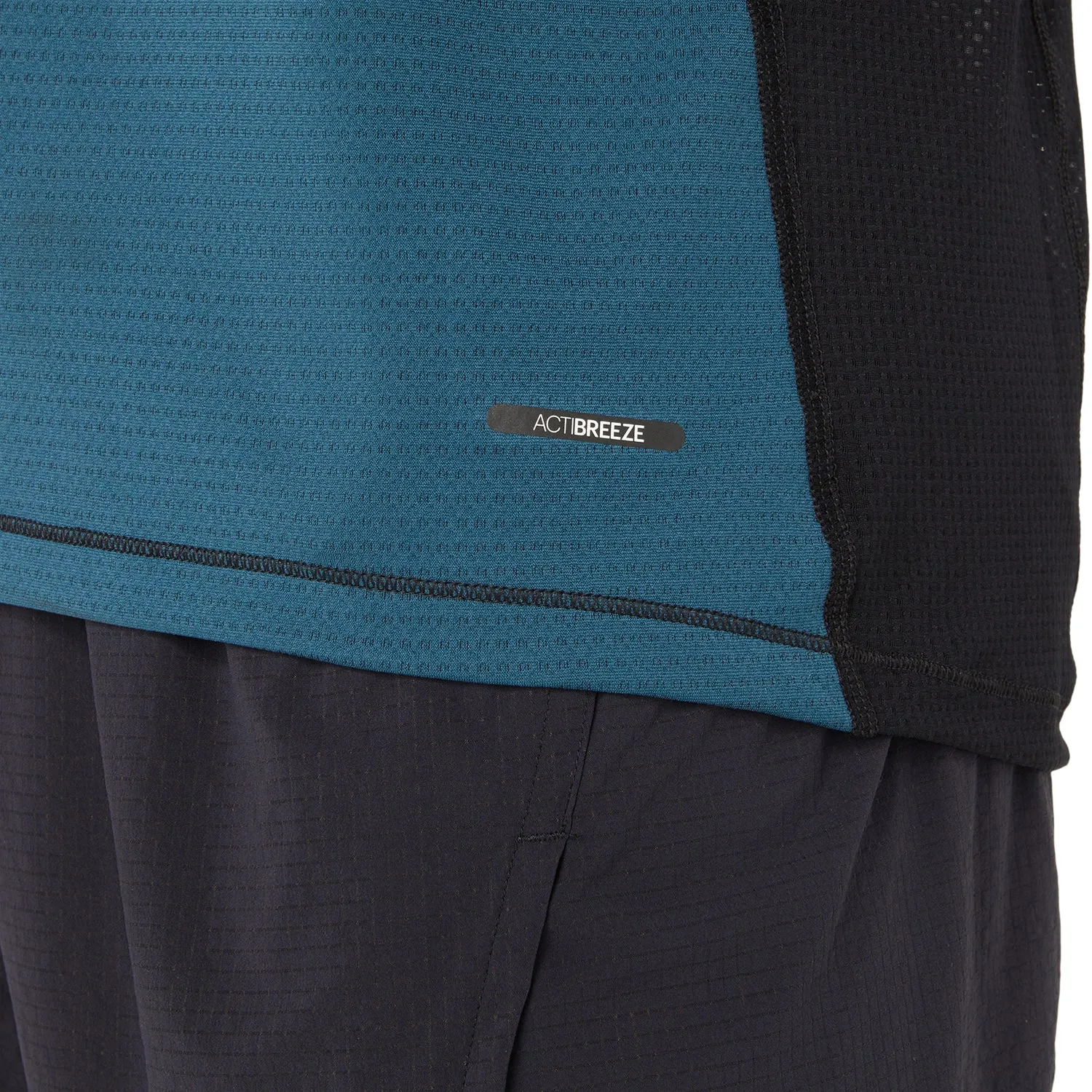 Asics FujiTrail Half Zip Short Sleeve Mens Running Top - Blue