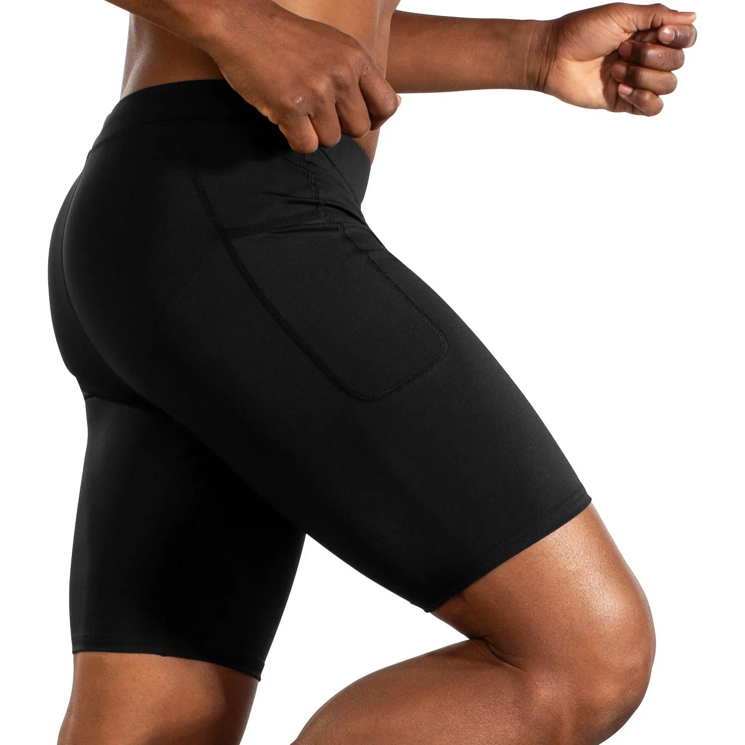 Brooks Source 9 Inch Mens Short Running Tights - Black