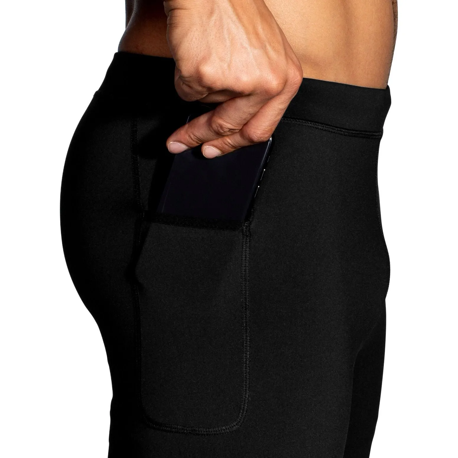 Brooks Source 9 Inch Mens Short Running Tights - Black