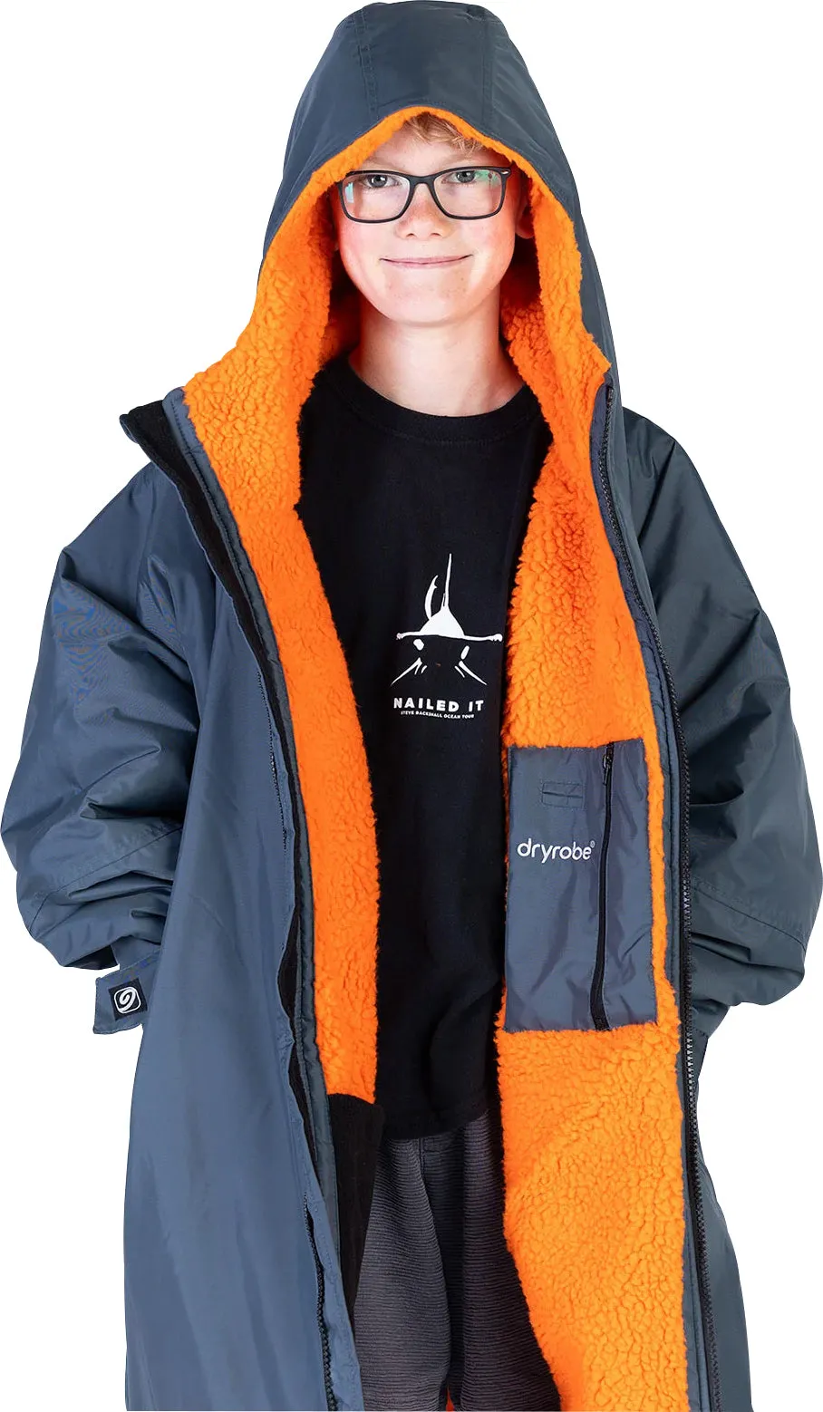 Dryrobe Advance Long Sleeve Junior Changing Robe - Grey