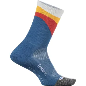 Feetures Light Cushion Mini Crew Running Socks - Blue