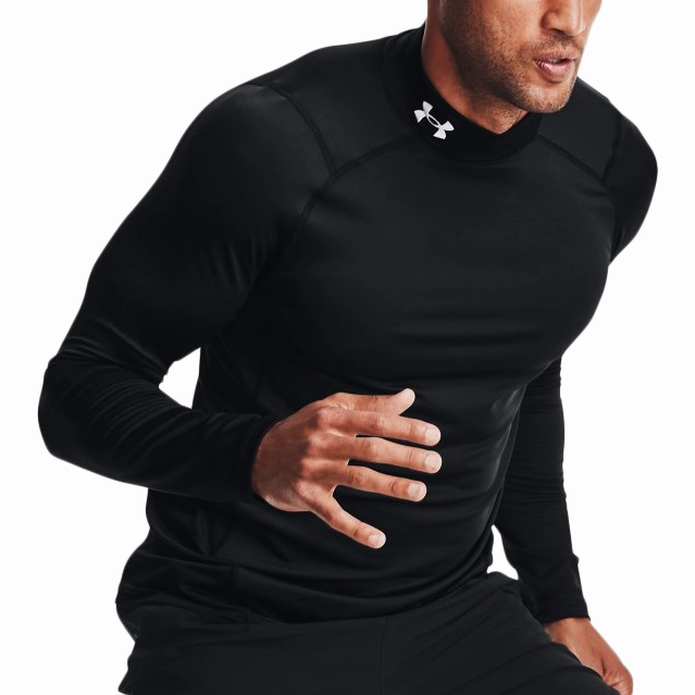 Men's ColdGear Armour Fitted Mock Long Sleeve