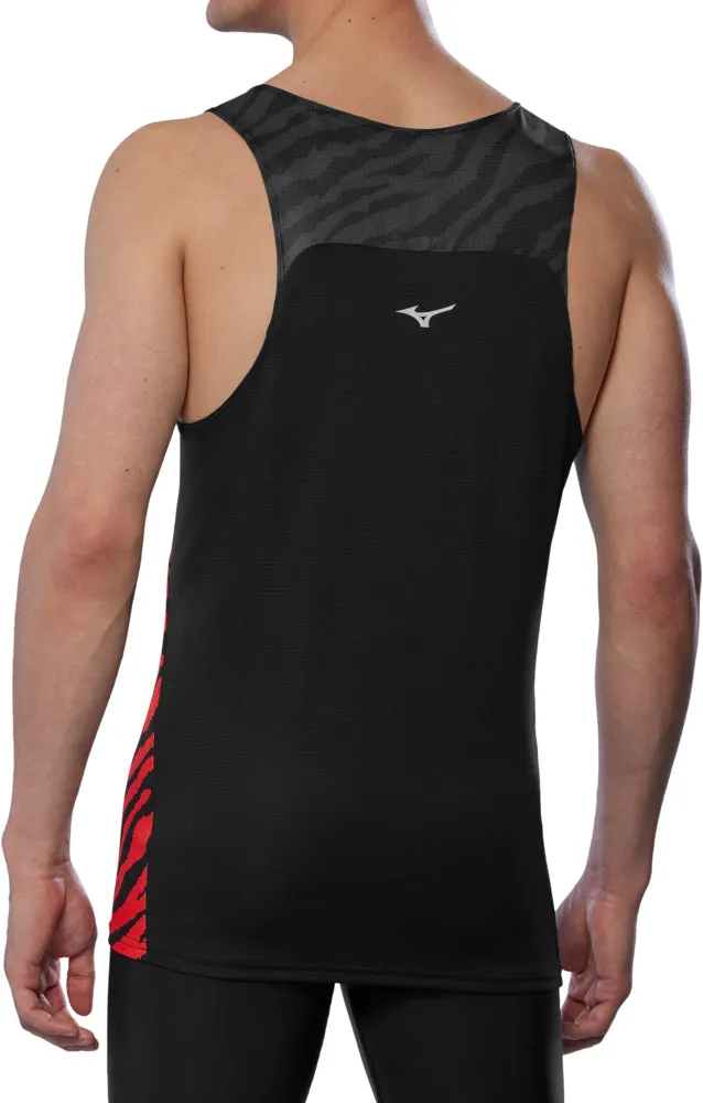 Mizuno DryAeroFlow Graphic Mens Running Vest - Blue