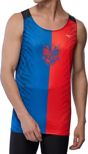 Mizuno DryAeroFlow Graphic Mens Running Vest - Blue
