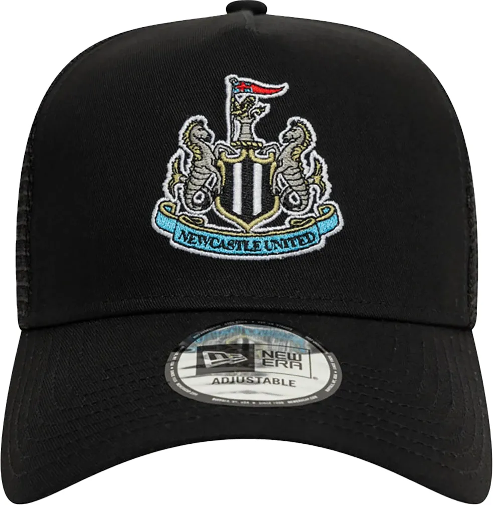 New Era Newcastle United Core E-Frame Trucker Adjustable Cap - Black