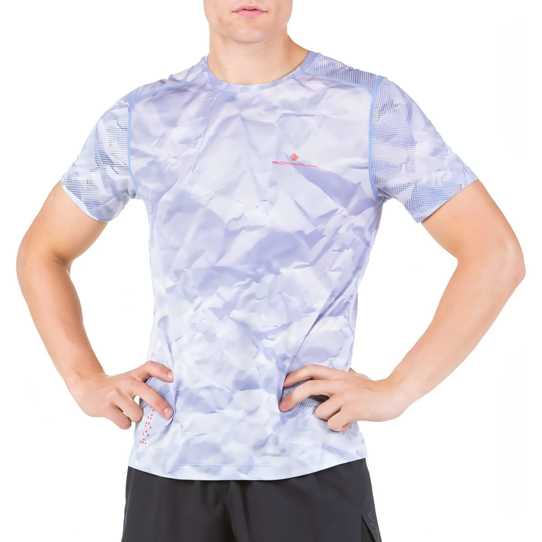 Ronhill Tech Golden Hour Short Sleeve Mens Running Top - Blue