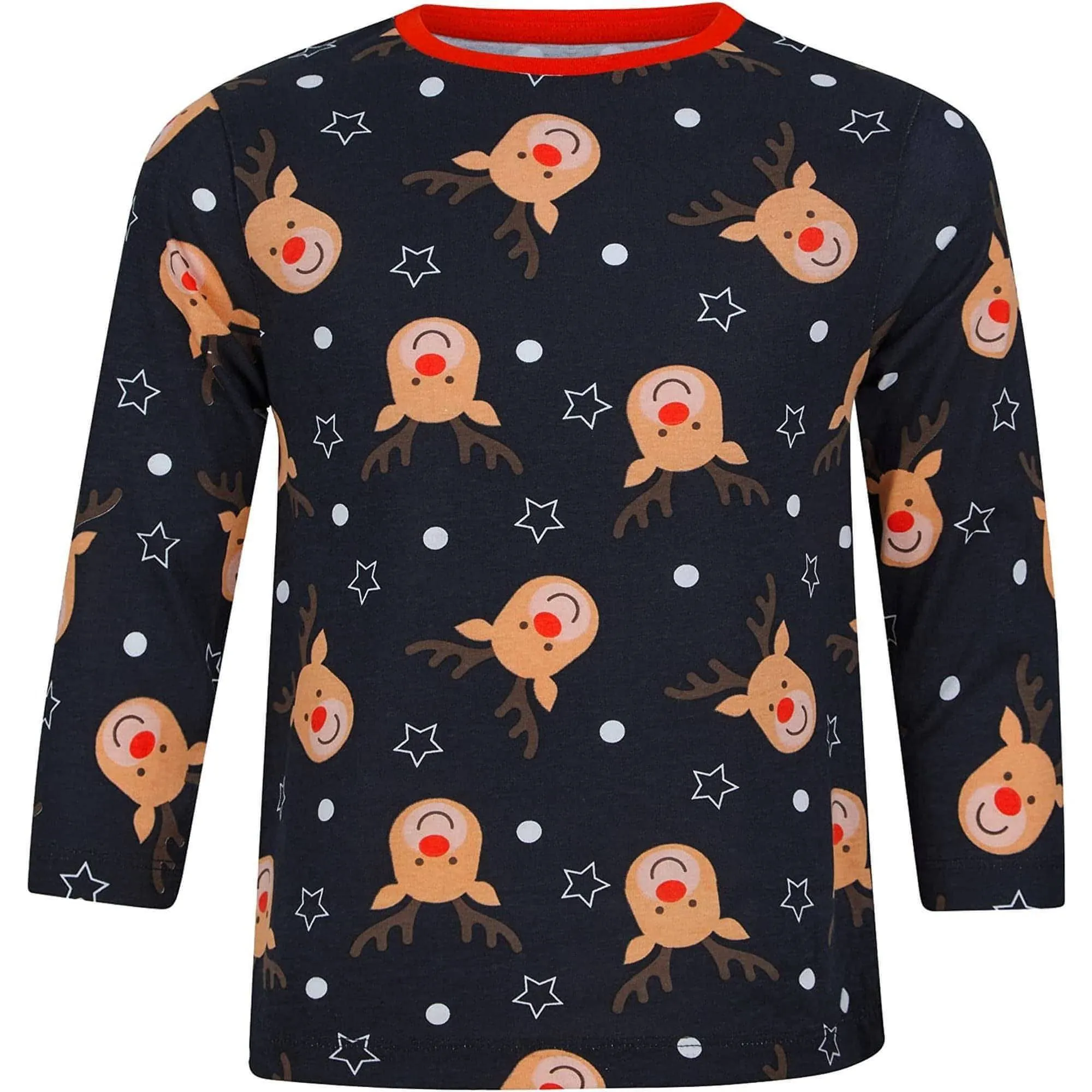 Tokyo Laundry Rudolph Repeat 2 Piece Boys Christmas Pyjama Set - Navy