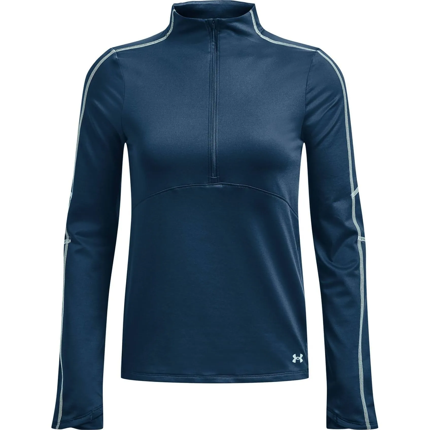 Under Armour Cold Weather Half Zip Long Sleeve Womens Running Top - Blue