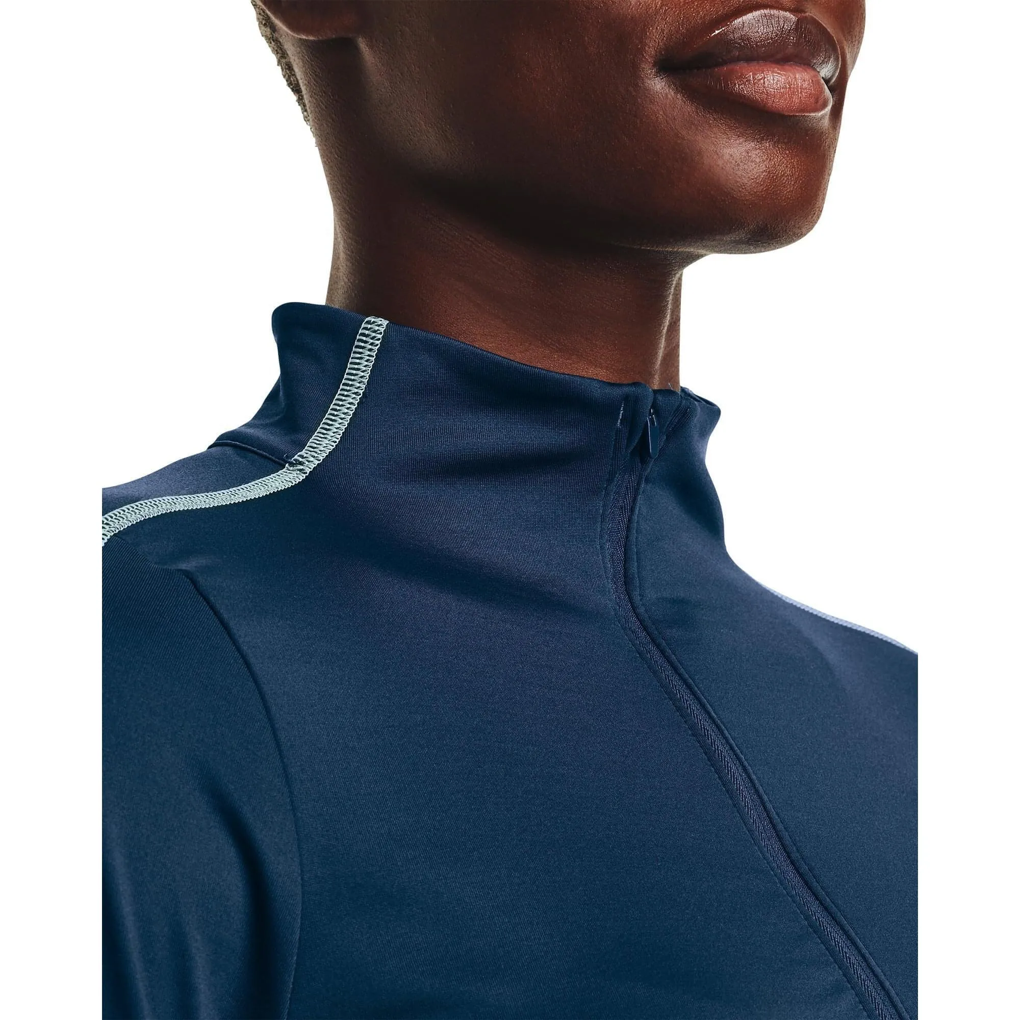 Under Armour Cold Weather Half Zip Long Sleeve Womens Running Top - Blue