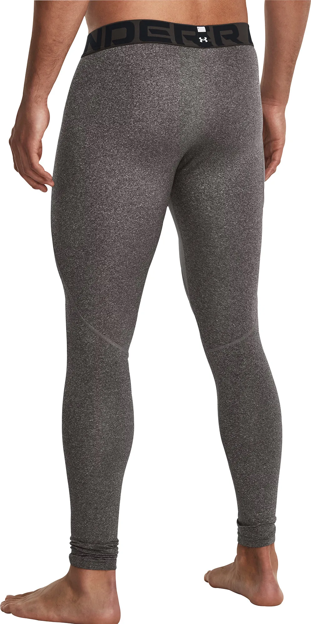 Under Armour ColdGear Compression Mens Long Running Tights - Grey