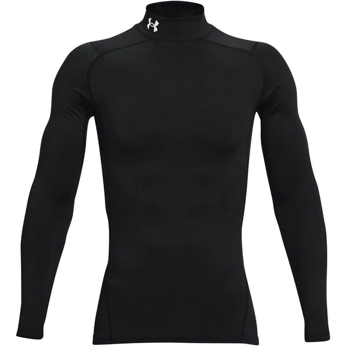 Under Armour ColdGear Compression Mock Long Sleeve Mens Running Top - Black