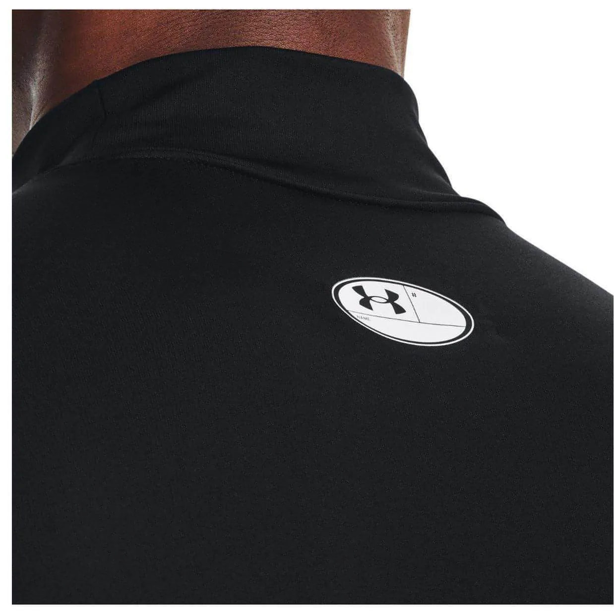 Under Armour ColdGear Compression Mock Long Sleeve Mens Running Top - Black