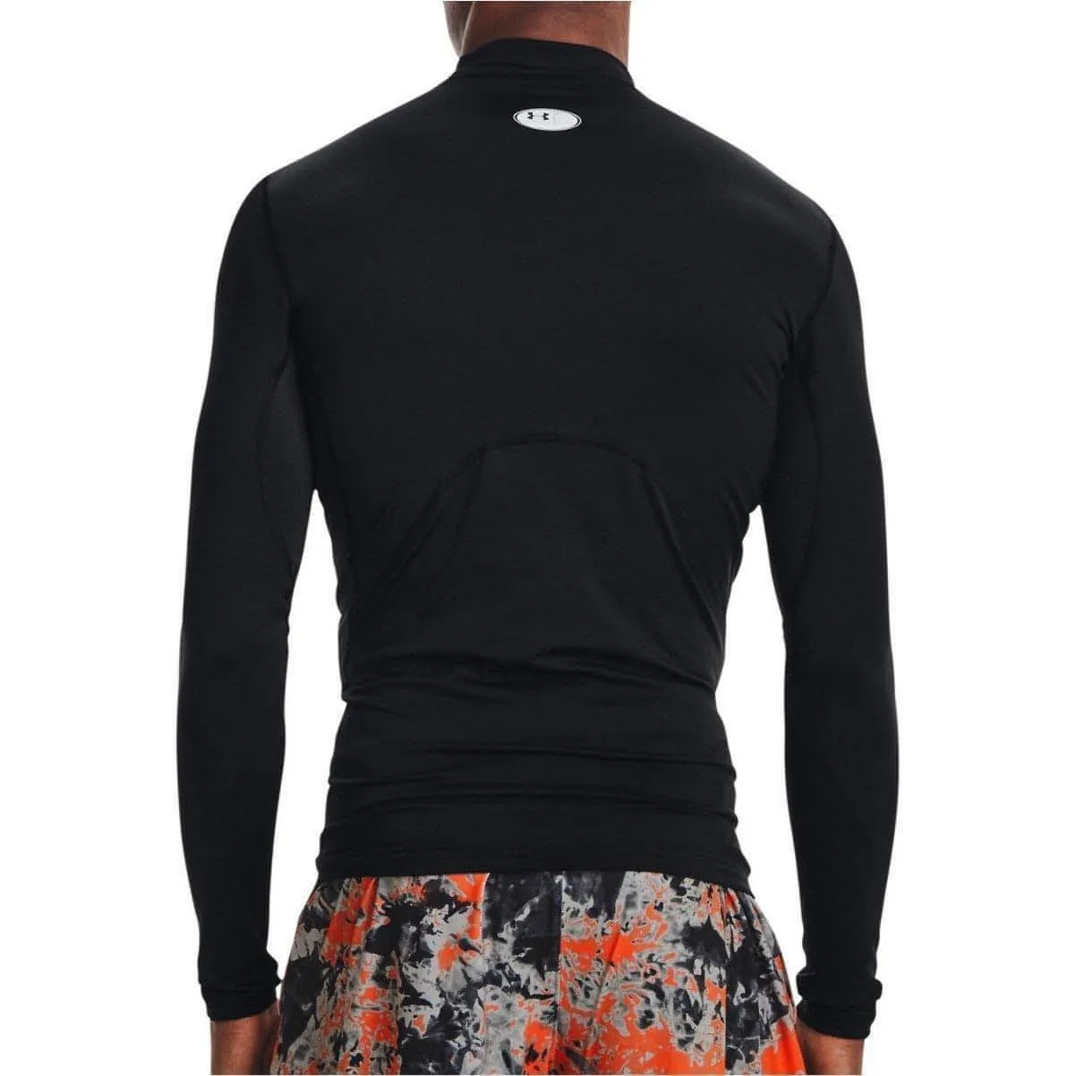 Under Armour ColdGear Compression Mock Long Sleeve Mens Running Top - Black