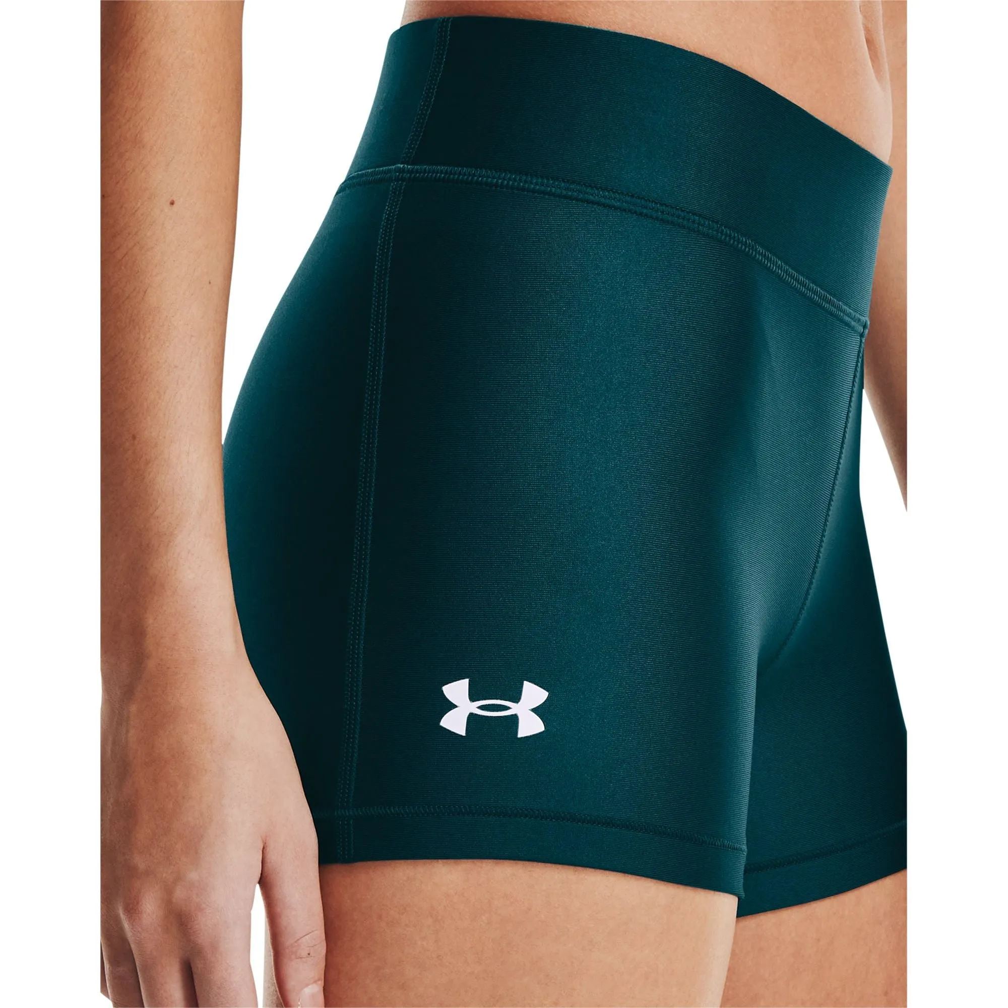 Under Armour HeatGear Mid Rise Womens Short Running Tights - Green