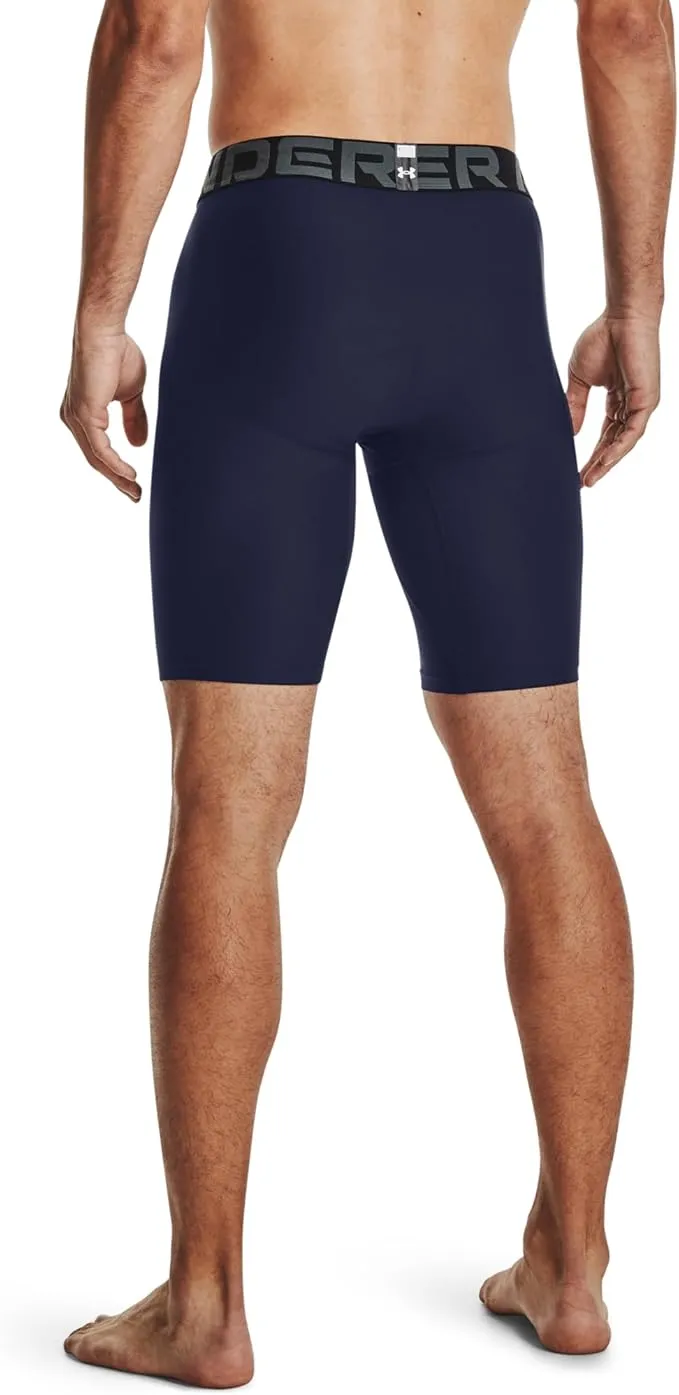 Under Armour HeatGear Pocket Long Mens Short Compression Tights - Blue