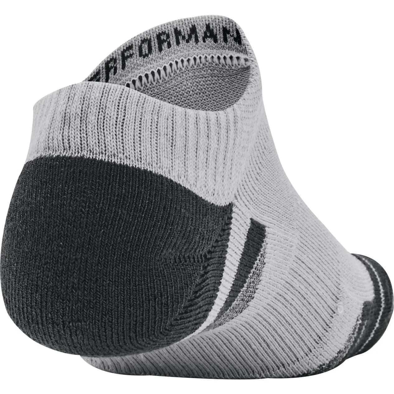 Under Armour Performance Tech (3 Pack) No Show Socks - Grey