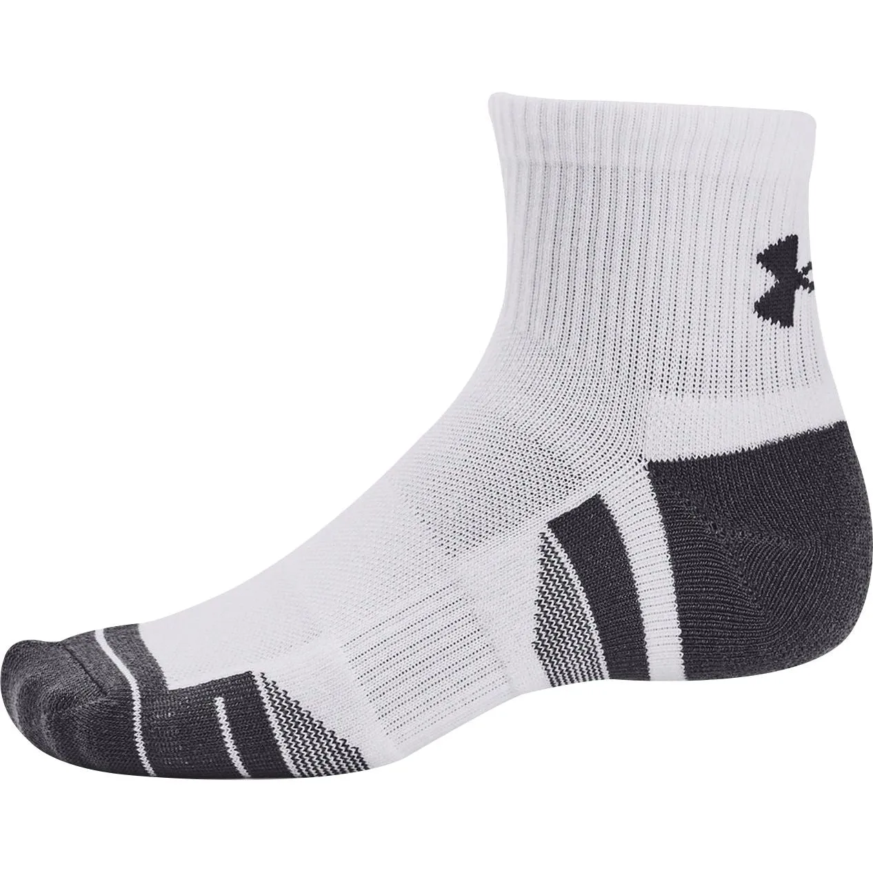 Under Armour Performance Tech (3 Pack) Quarter Socks - White