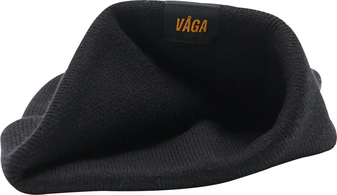 Vaga Fine Rib Running Beanie - Black