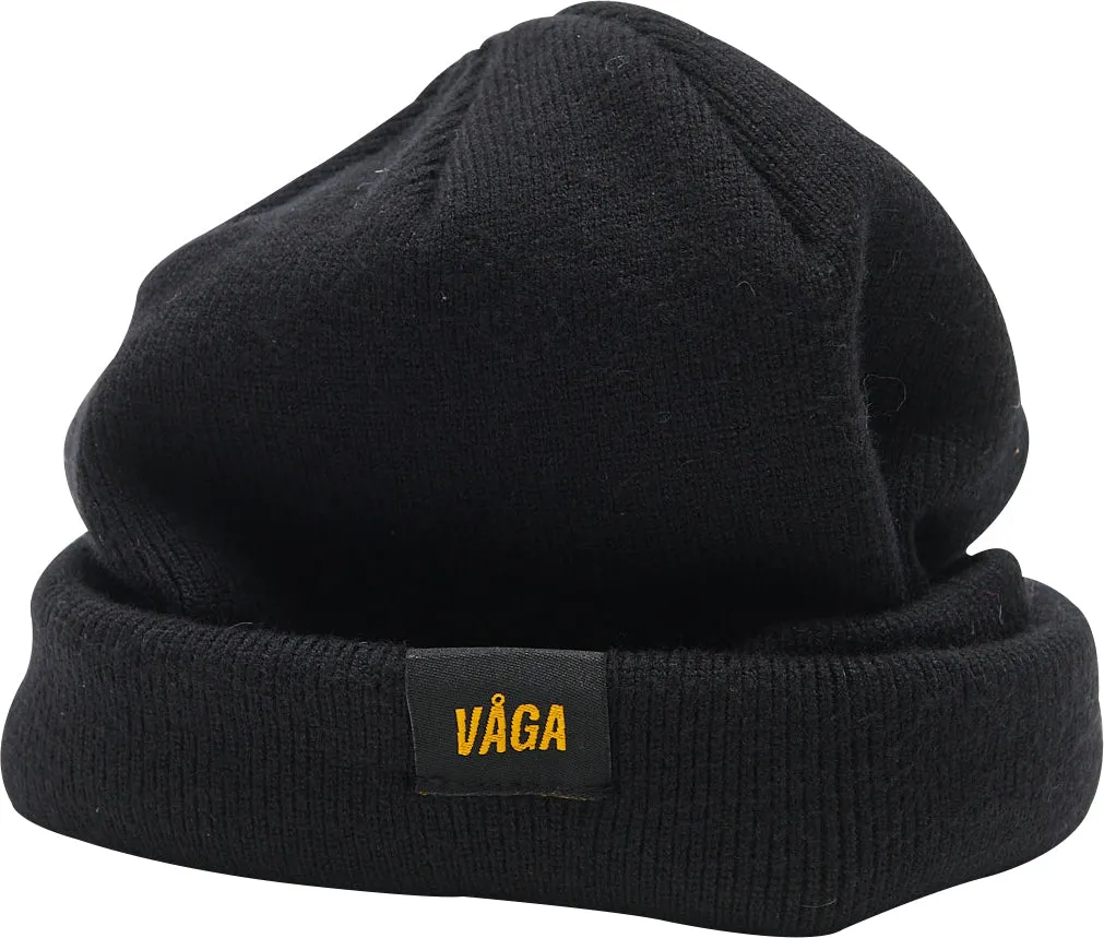 Vaga Fine Rib Running Beanie - Black