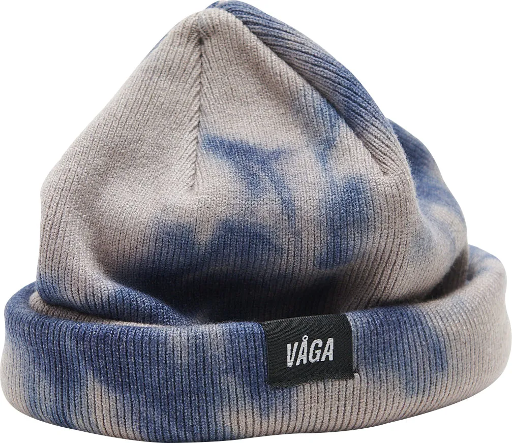 Vaga Fine Rib Tie Dye Running Beanie - Blue
